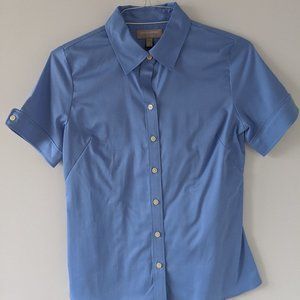 Banana Republic short sleeve blue blouse
